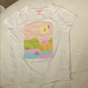 Cat & Jack Kids Graphic Tee - White with Pastel Landscape